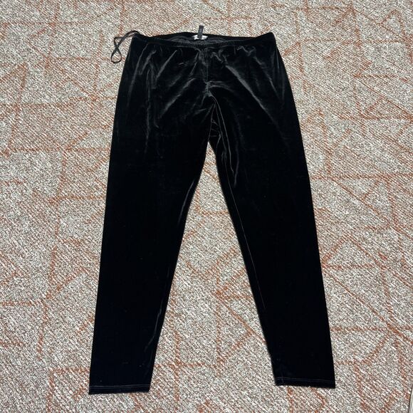 EILEEN FISHER Women’s Velour Pants Black Size Large (32x29) - Picture 1 of 9